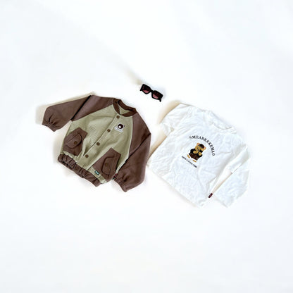 Boys Casual Patchwork Pocket Set