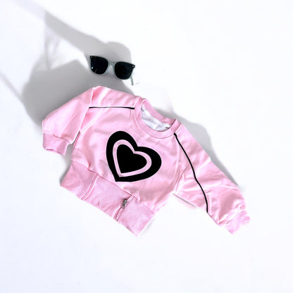 Girls Pink TrackSuit Cartoon Print