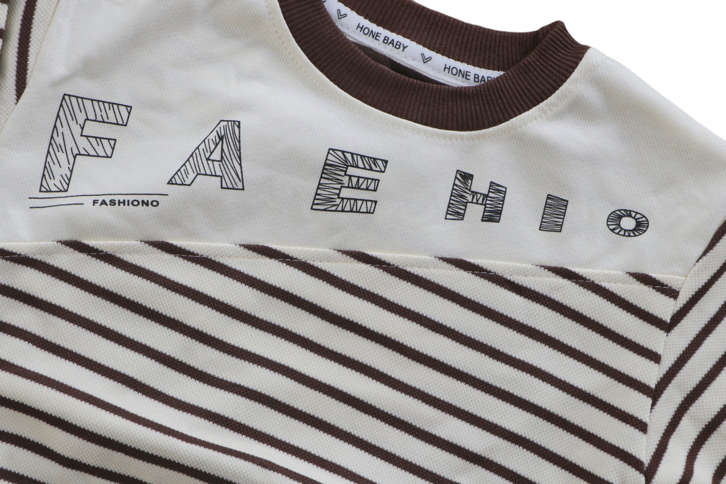 Boys Striped Text Print  Sweatshirt